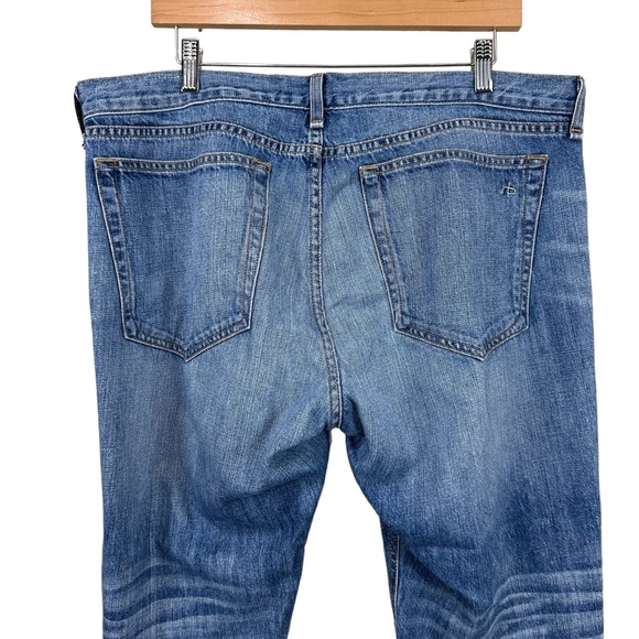 rag & bone Low Rise Boyfriend Jeans in Moss with Holes Sz 31 - Picture 6 of 9